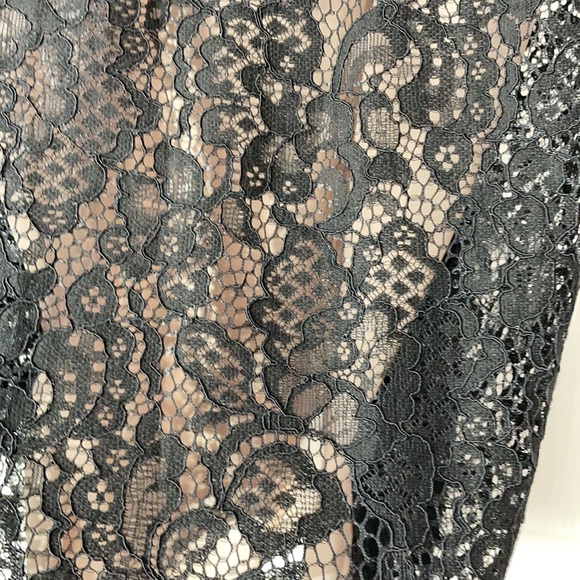 LOFT Black Lace over Nude Shell Top - Picture 7 of 8